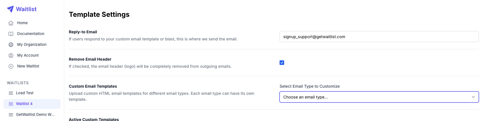 Custom Email templates