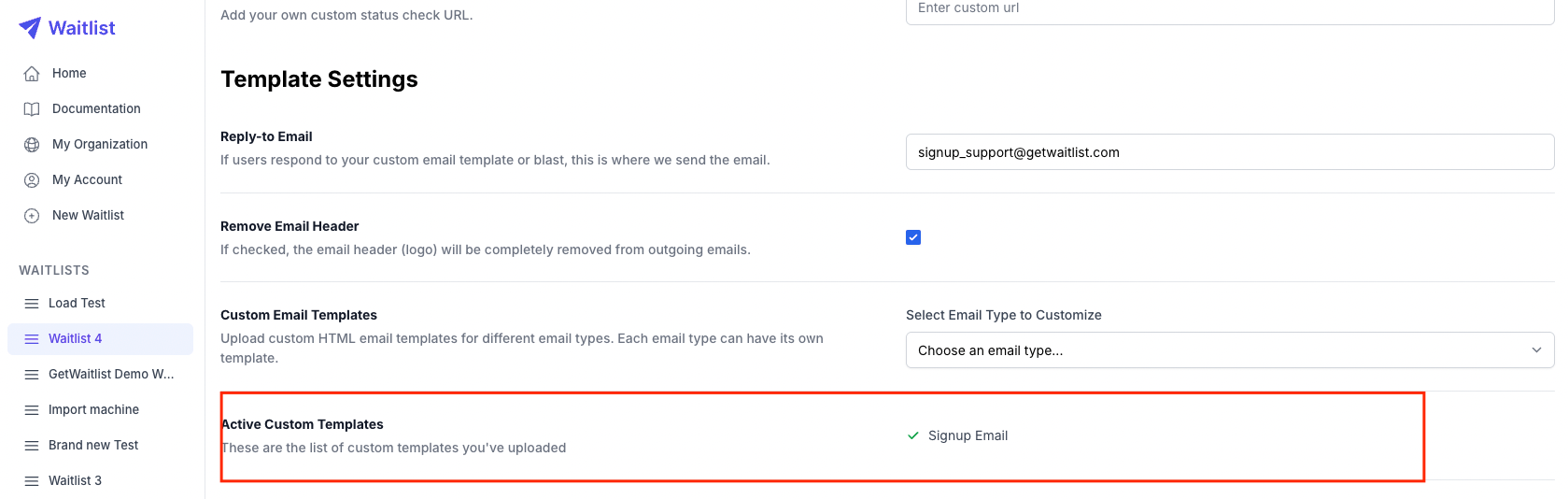 Active emails