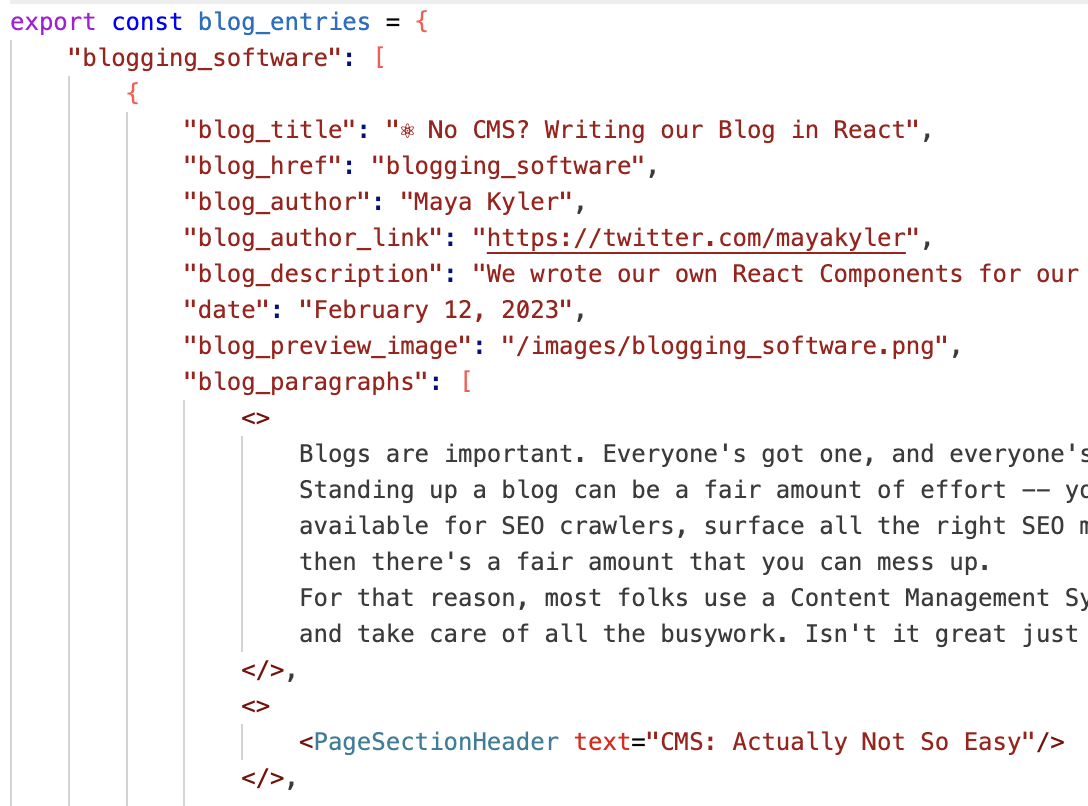 Example of Blog Structured Data